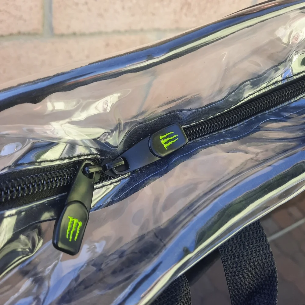 Monster Energy Drink Clear Transparent Backpack Stadium Approved Unisex 11 x 17 - Picture 5 of 6